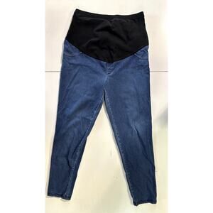 Maternity Jeans with Black Stretch Panel - L